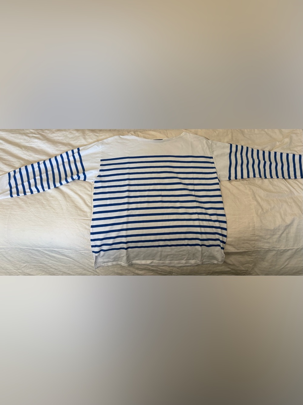 SAINT JAMES cobalt stripe mariner tee bateau long sleeve